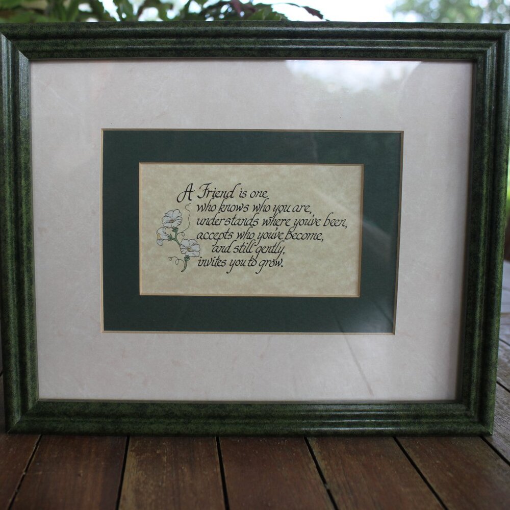 "Friend" -  matted and framed sentiment for your BFF